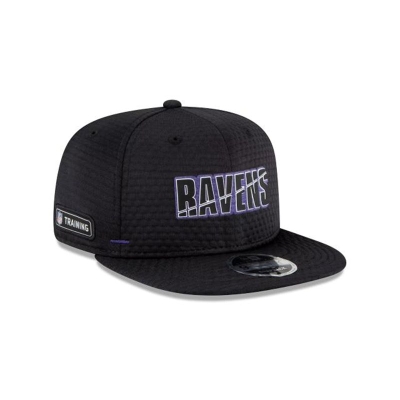 Black Baltimore Ravens Hat - New Era NFL Official Summer Sideline 9FIFTY Snapback Caps USA1920345